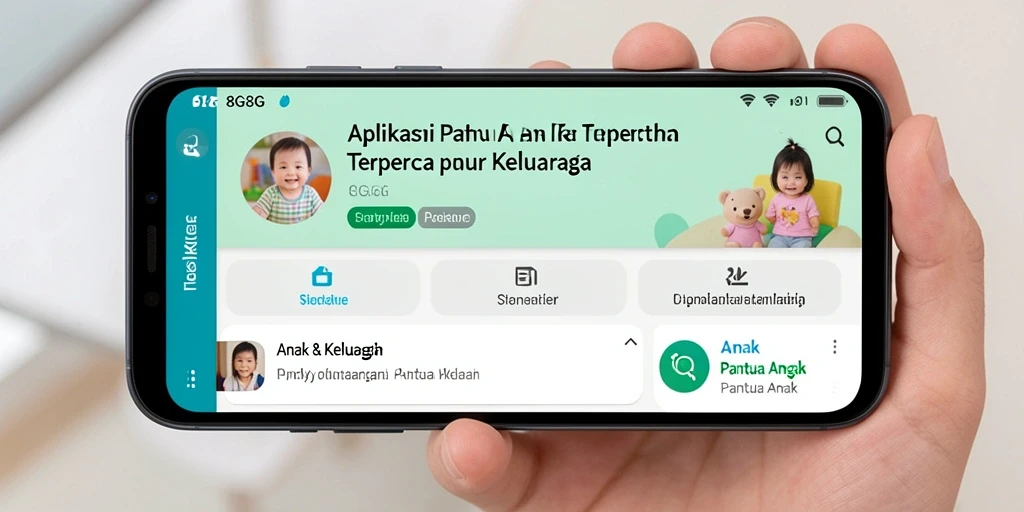 Antarmuka aplikasi 8G8G untuk memantau aktivitas anak.