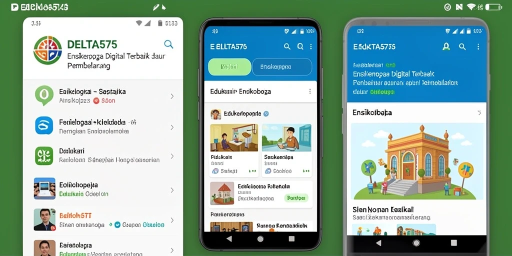 Tampilan antarmuka DELTA575 yang menarik dan informatif.