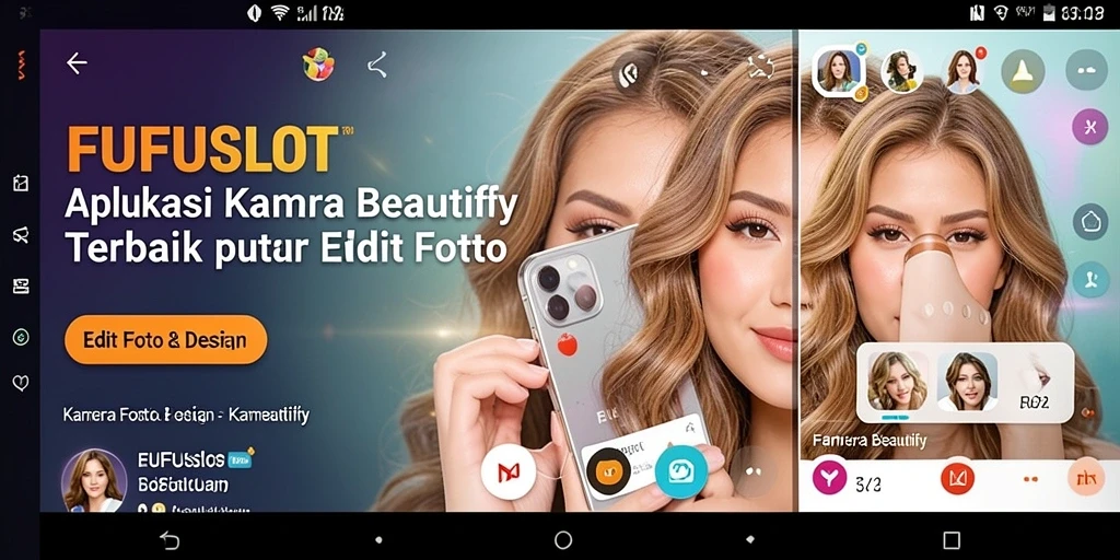 Tampilan antarmuka FUFUSLOT yang intuitif dan menarik untuk pengeditan foto.