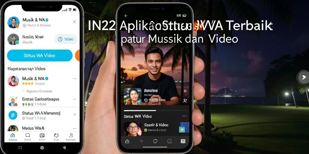 Tampilan antarmuka IN22 untuk pembuatan Status WA Video yang menarik.