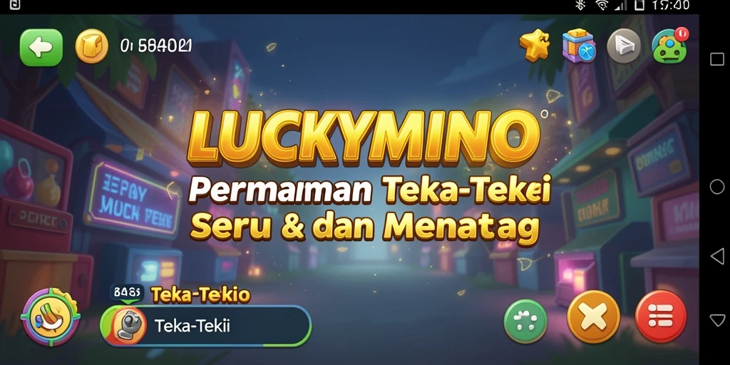 Antarmuka permainan Teka-Teki LUCKYMINO yang menarik dan interaktif.