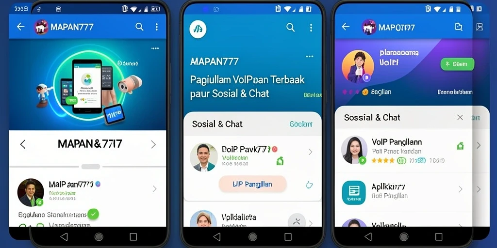 Antarmuka pengguna MAPAN777 yang intuitif untuk VoIP Panggilan.