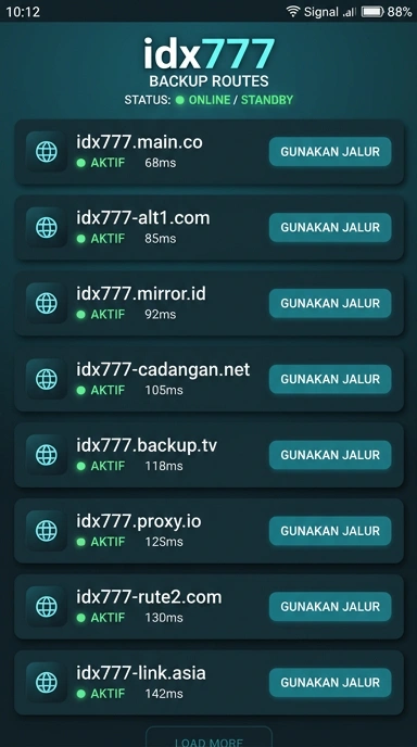 Tampilan link alternatif idx777