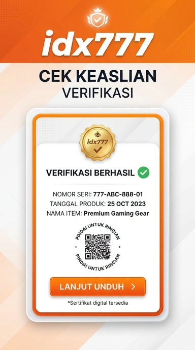 Tampilan kanal resmi idx777